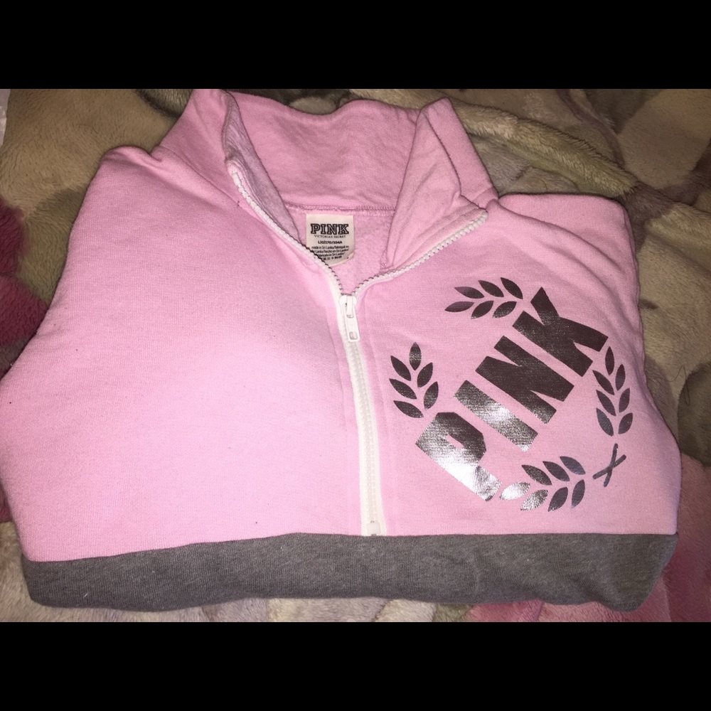 Pink lightweight qtr zip